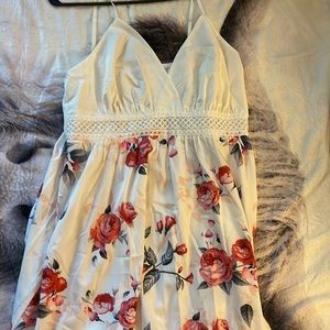 White flowed dress
